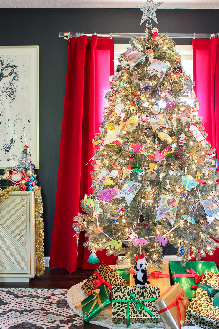 A Colorful Christmas Home Tour: The Living Room