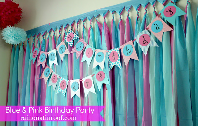 Blue and Pink Birthday Party