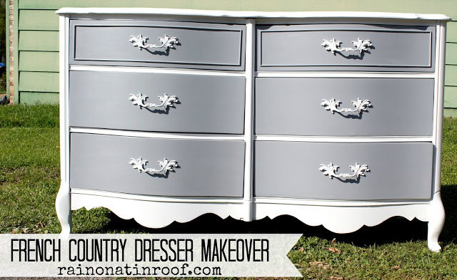 DIY Chalk Painted French Country Dresser