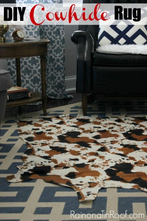 DIY Faux Cowhide Rug for only $15