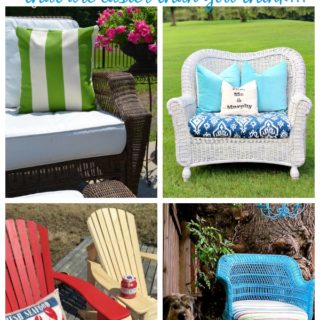 They used a paint sprayer to paint outdoor cushions, wicker furniture, metal furniture and more!!! Outdoor Furniture Makeovers that are easier than you think!