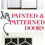 Stunning - AND she did it with paint and FrogTape! DIY Painted and Patterned Doors / Black and White Design / Black and White Decor / Interior Design